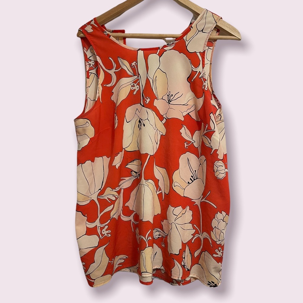 Orange and Ivory Blouse, size large